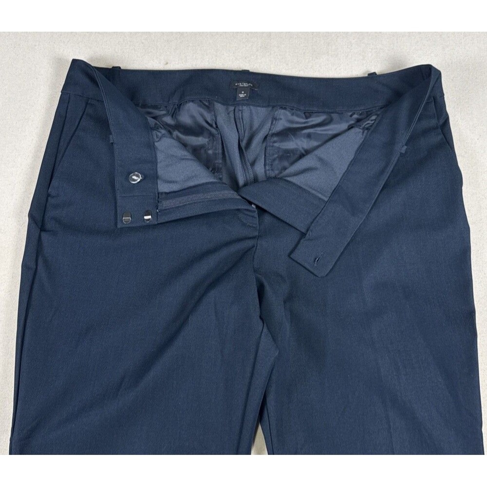 Ann Taylor Factory Dress Pants Womens 16 Navy Blue Straight Leg Career Workwear - Picture 4 of 13